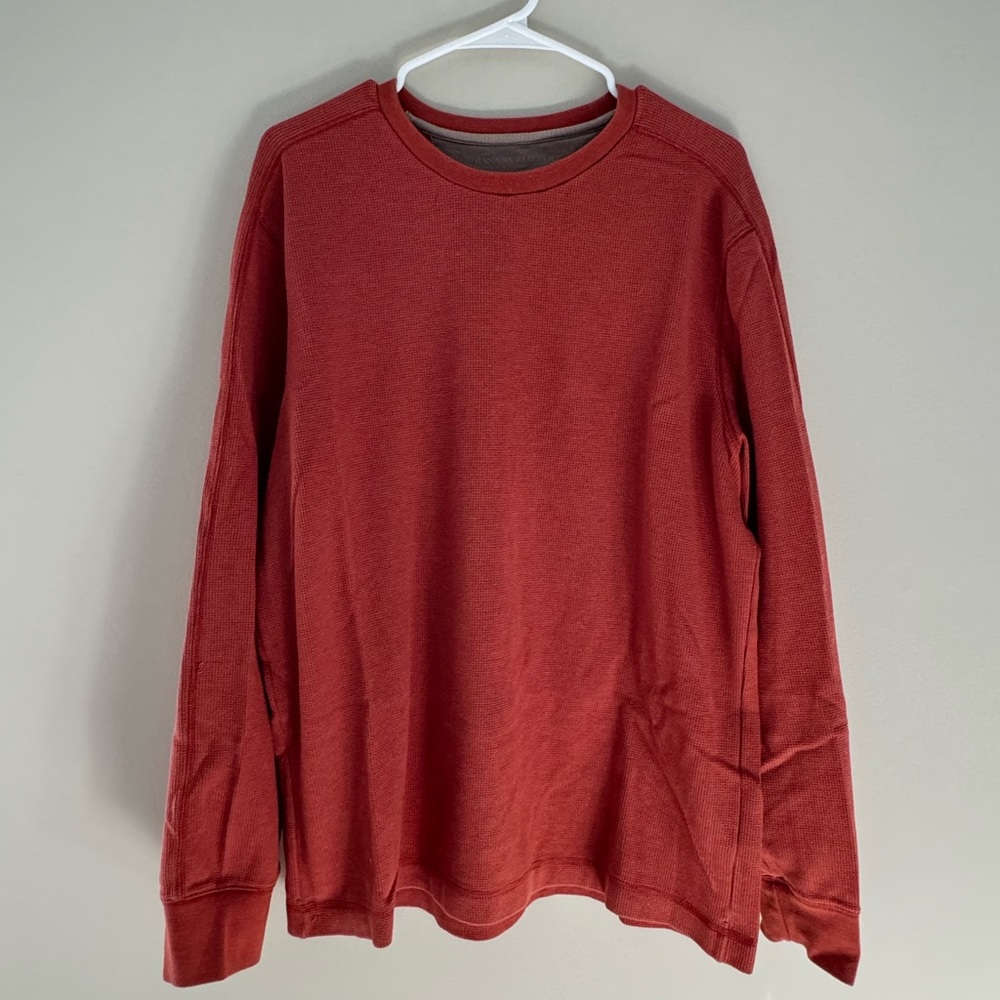 Men’s Banana Republic Waffle Henley- Rust